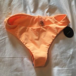 Lulus neon peach cheeky bikini bottom